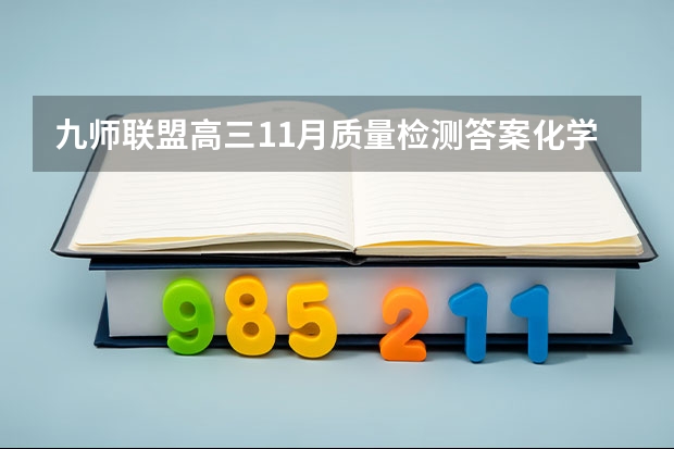 九师联盟高三11月质量检测答案化学2023湖北新高考卷 有什么限制