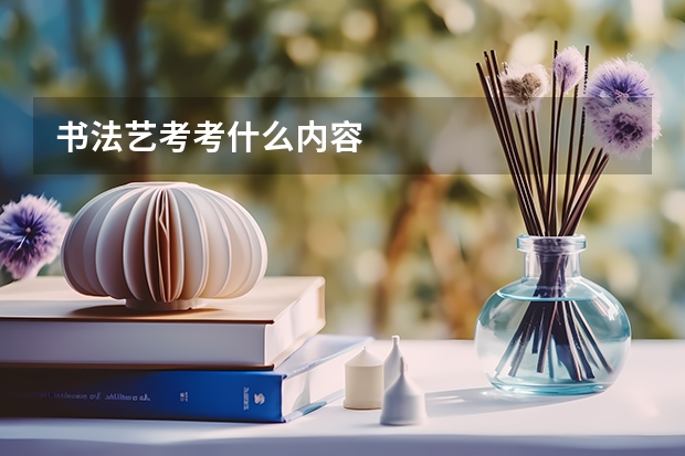 书法艺考考什么内容