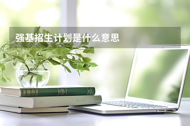 强基招生计划是什么意思