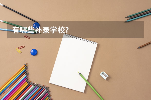 有哪些补录学校？