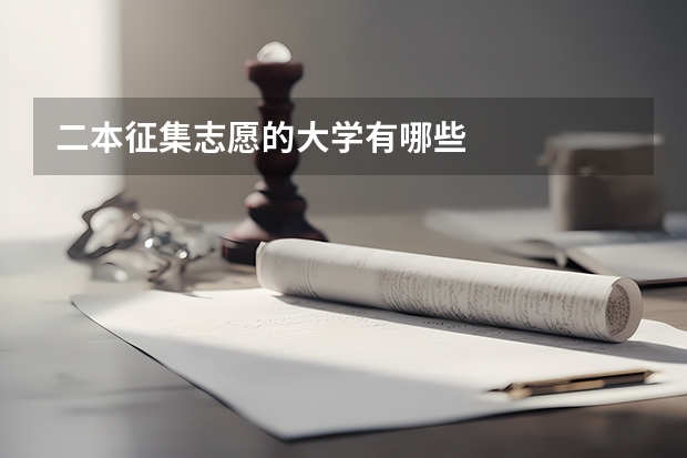 二本征集志愿的大学有哪些