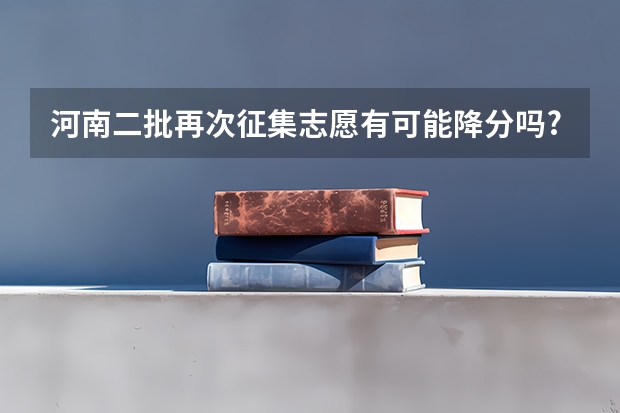 河南二批再次征集志愿有可能降分吗?