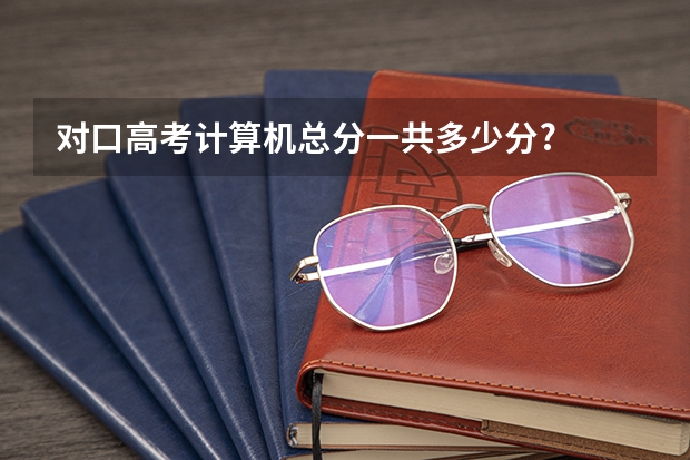 对口高考计算机总分一共多少分?