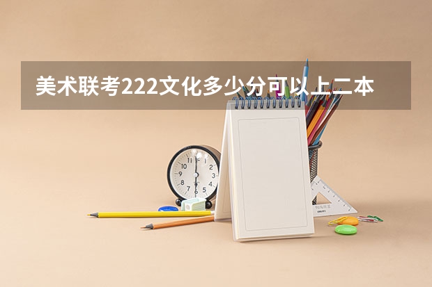 美术联考222文化多少分可以上二本?