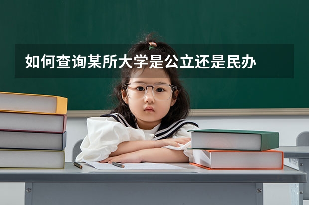 如何查询某所大学是公立还是民办