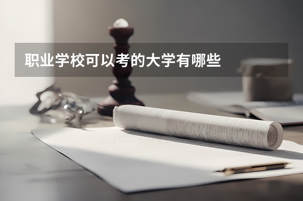 职业学校可以考的大学有哪些