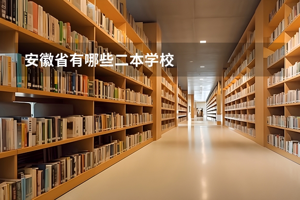 安徽省有哪些二本学校