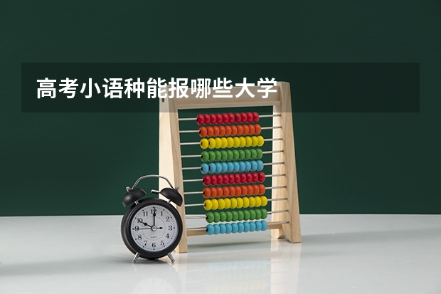 高考小语种能报哪些大学
