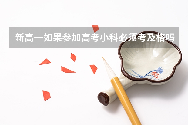 新高一如果参加高考小科必须考及格吗?