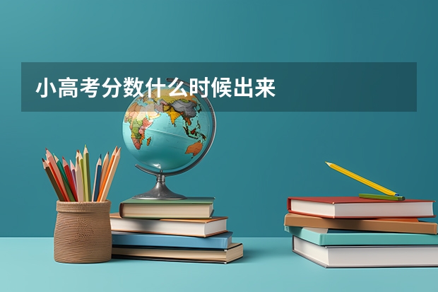 小高考分数什么时候出来