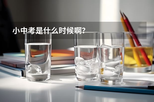 小中考是什么时候啊？