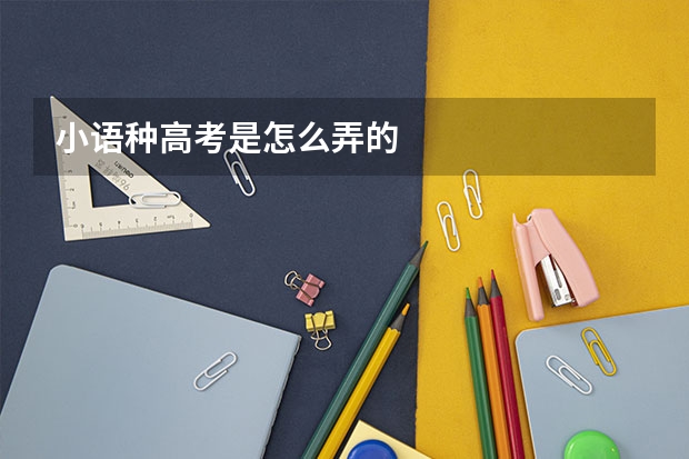 小语种高考是怎么弄的
