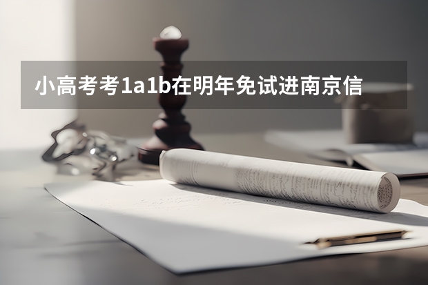 小高考考1a1b在明年免试进南京信息吗