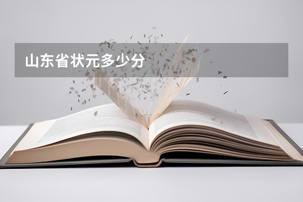 山东省状元多少分