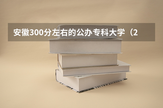 安徽300分左右的公办专科大学（2023高考参考） 山东春季高考历年的分数线整理
